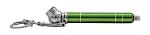 Mini Motorcycle and Bicycle Style Pencil Tire Gauge Keychain - Assorted Colors
