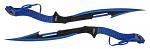 26" Curved Dual Wield Tactical Master Swords - Blue