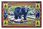 Bear Scene - Black Bear Welcome Door Mat