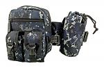Rock Climbing Trail Hiking Tactical Specific Waist Hip Bag with Water Carrier - Blue Digital Camo