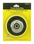 4 - PC. Davidson 4-1/2" Sanding Disc Set - Valley Industries ABSD45-4