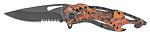 4.75" Spring Assist Folding Knife - Orange Camo