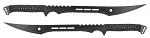 27" Twin Tactical Machete Set - Black