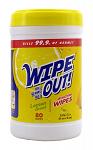 80 - ct. Wipe Out! Anti-Bacterial Lemon Scent Disinfectant Wipes