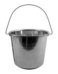 1.32 Gallon Stainless Steel Work Bucket with Reinforced Swivel Carrying Handle
