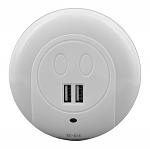 USB Cell Phone Wall Charger Night Light Outlet Plug